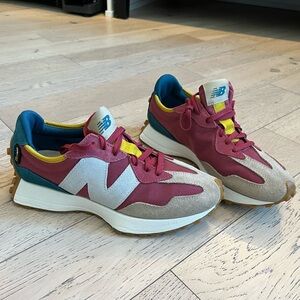 New Balance 327 'Bordeaux Teal' Sneakers.  Men’s size 7.5. Women’s 8.5